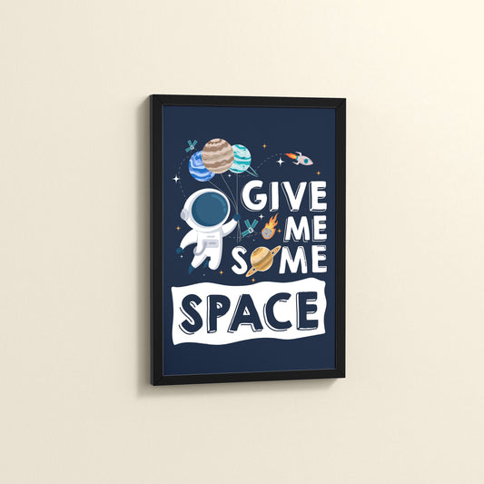 Side View of Give Me Some Space – Cosmic Wall Art Photo Frame in Black Color Frame