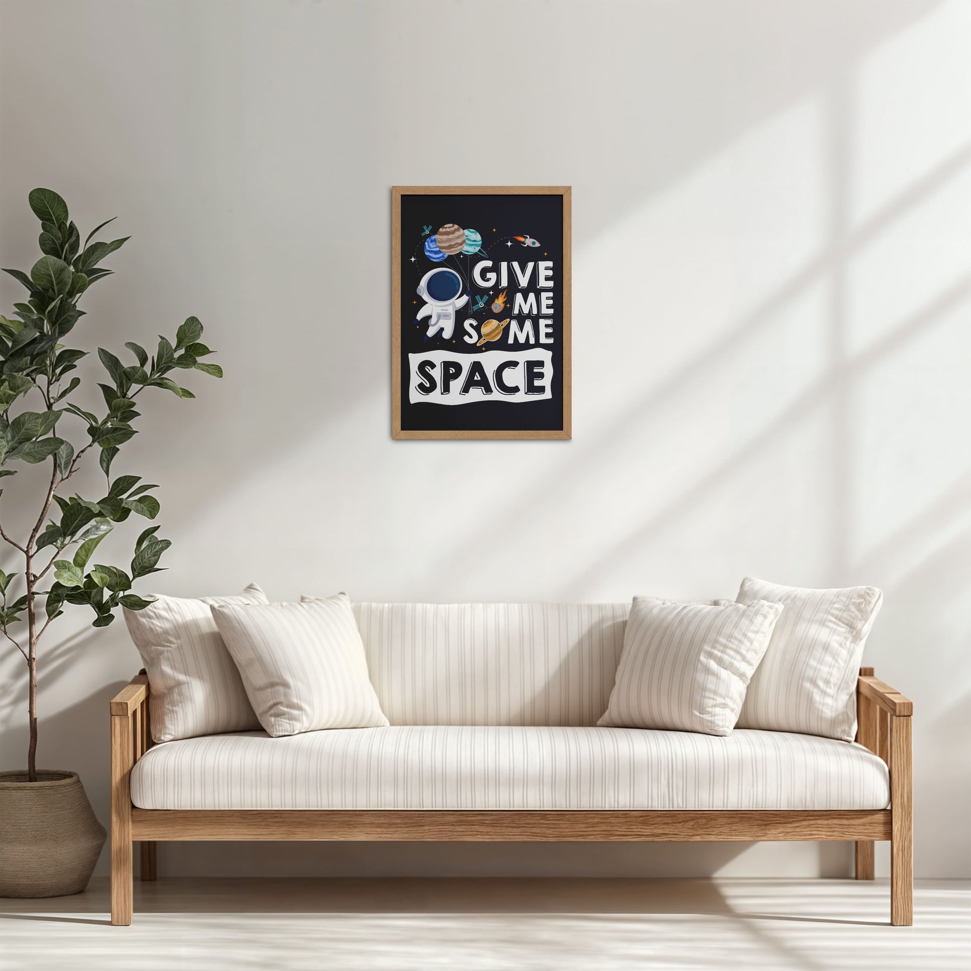 Living Room Cabinet Table Preview of Give Me Some Space – Cosmic Wall Art Photo Frame in Natrual Color Frame
