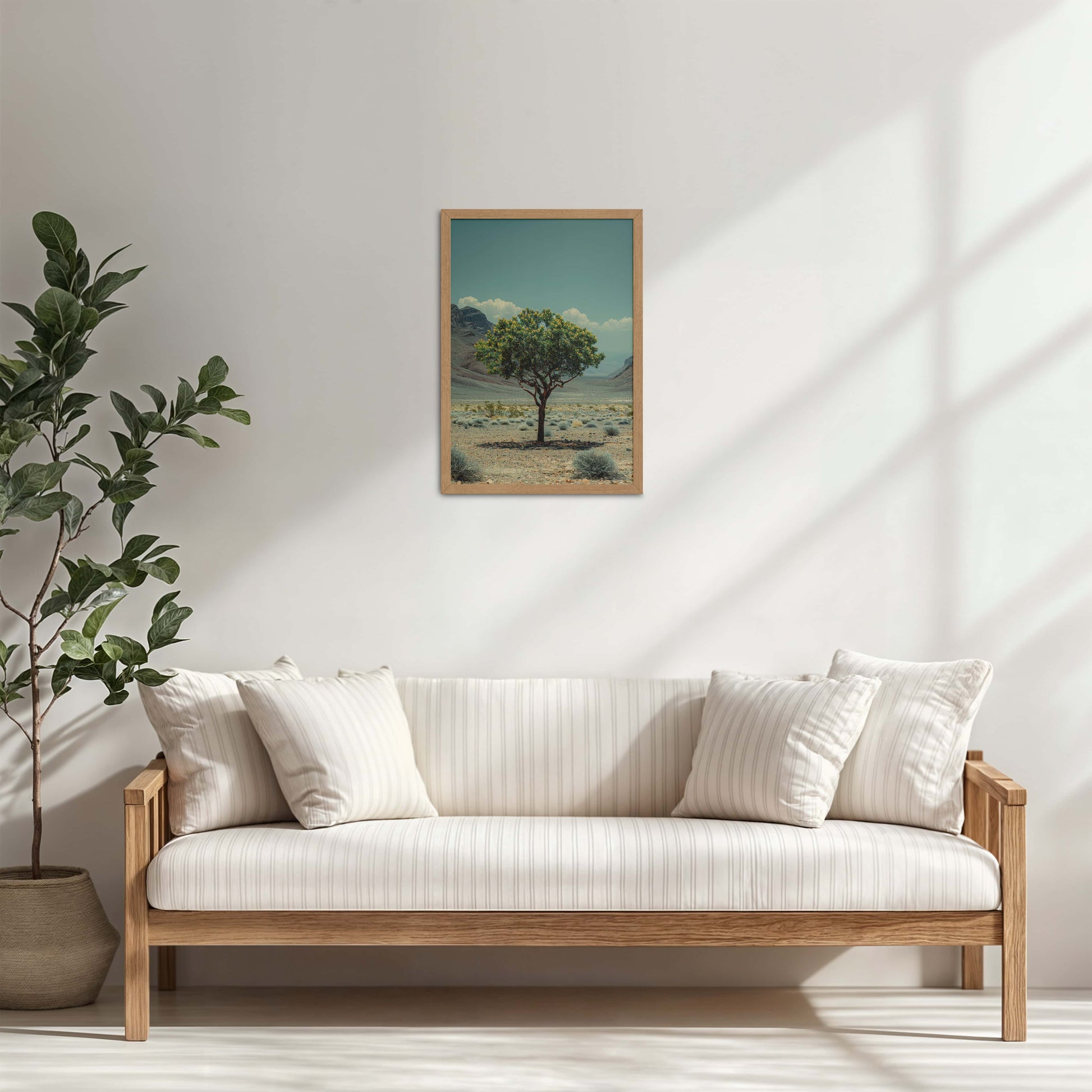 Living Room Cabinet Table Preview of Timeless Growth – Tree of Life in Photo Frame in Natrual Color Frame