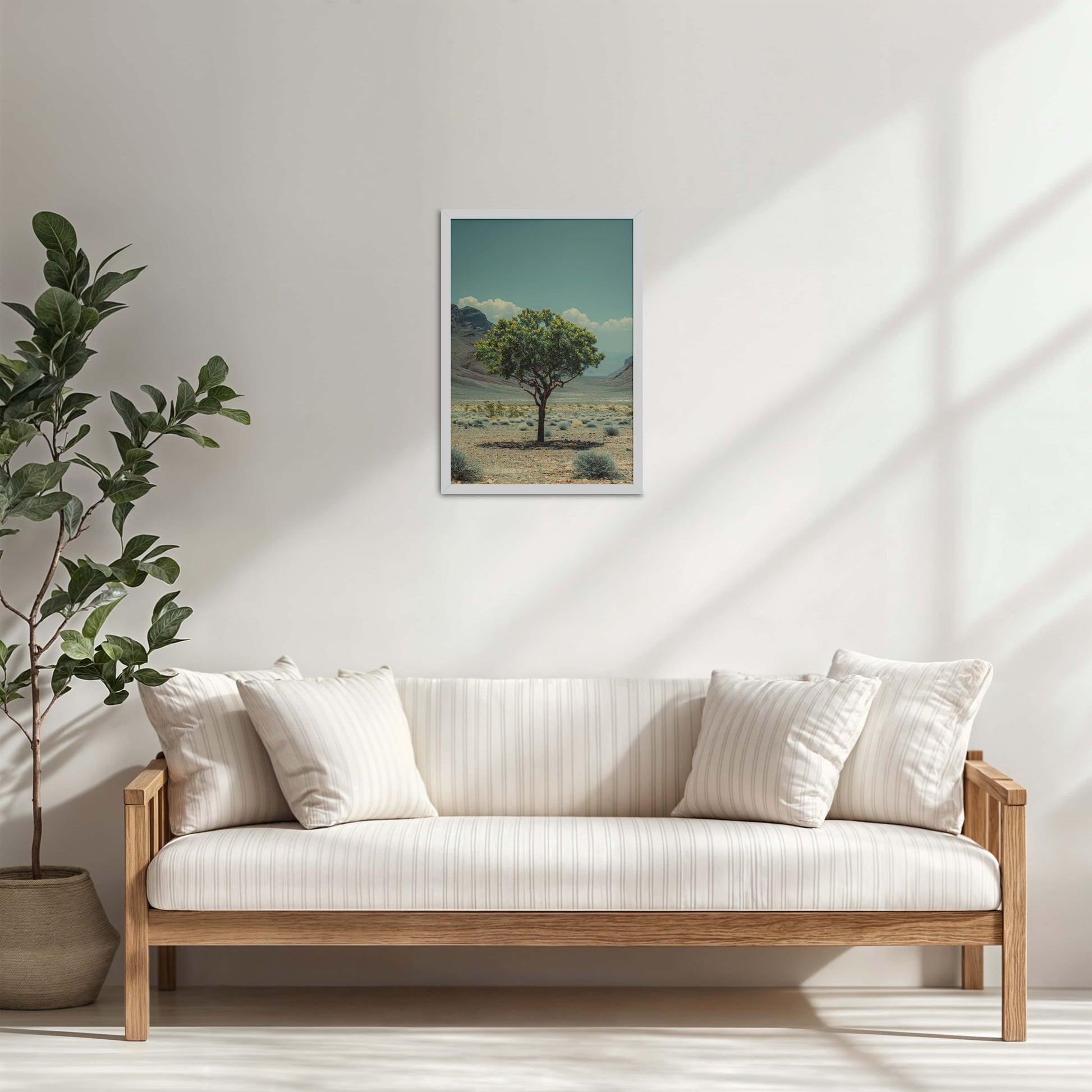 Living Room Cabinet Table Preview of Timeless Growth – Tree of Life in Photo Frame in White Color Frame