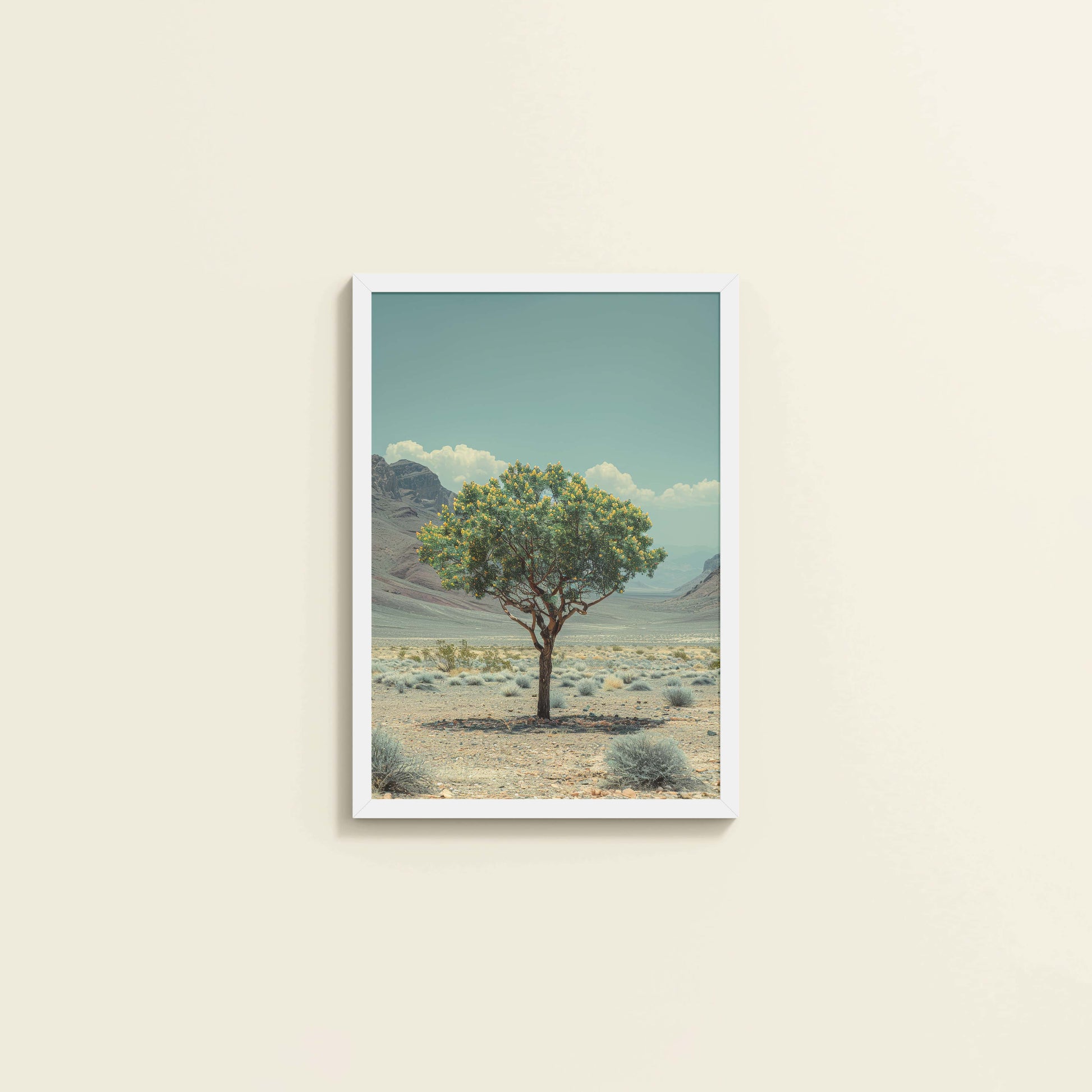 Wall View of Timeless Growth – Tree of Life in Photo Frame in White Color Frame
