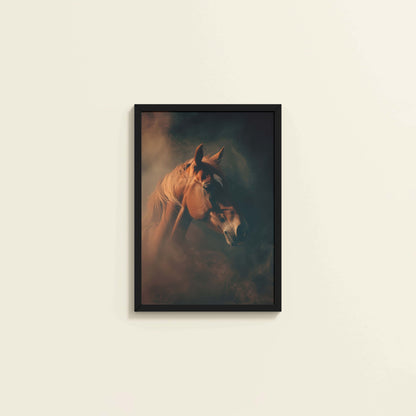 Wall View of Graceful Strength – Horse Head Wall Art Frame in Black Color Frame