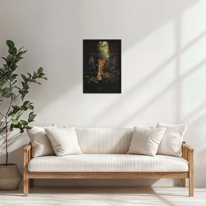 Living Room Cabinet Table Preview of Pride of the Wild – Lion Wall Art & Photo Frame in Black Color Frame